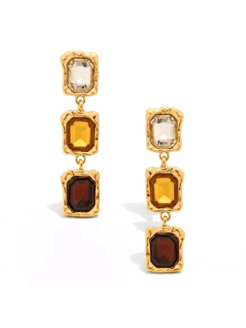 New! Anthropologie Petite Moments Glow Sunrise Earrings (2017) NWOT